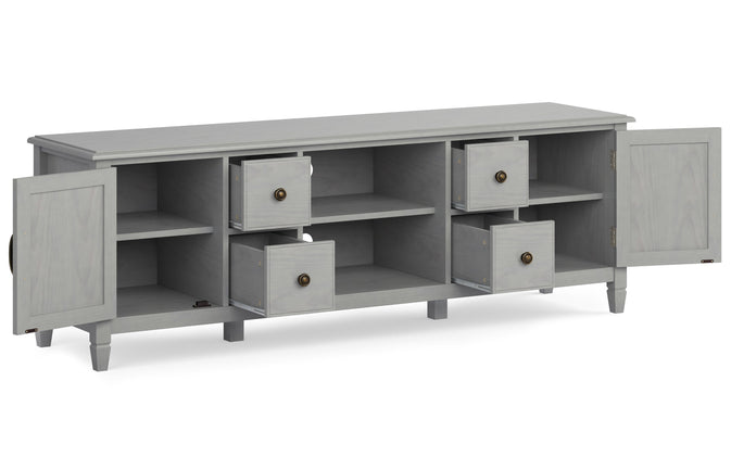 Fog Grey | Connaught 72 x 18 x 24 inch Wide TV Stand