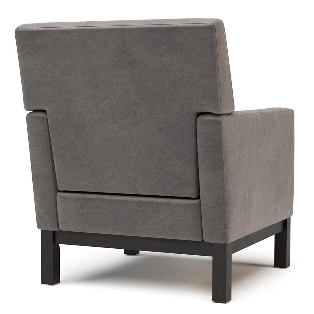 Distressed Charcoal Distressed Vegan Leather | Carrigan Club Chair 