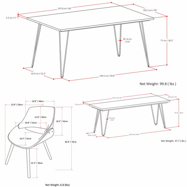 Acid Green 6 Piece Set | Malden IV 6 Piece Dining Set with Bench