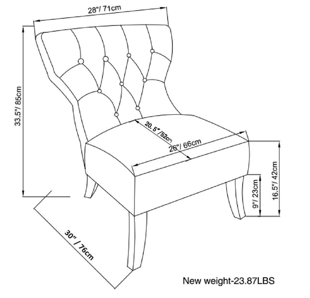 Grey Velvet Fabric | Kitchener Accent Chair