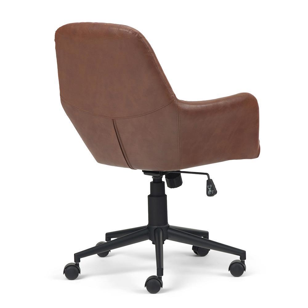 Distressed Cognac Distressed Vegan  Leather | Goodwin Swivel Office Chair