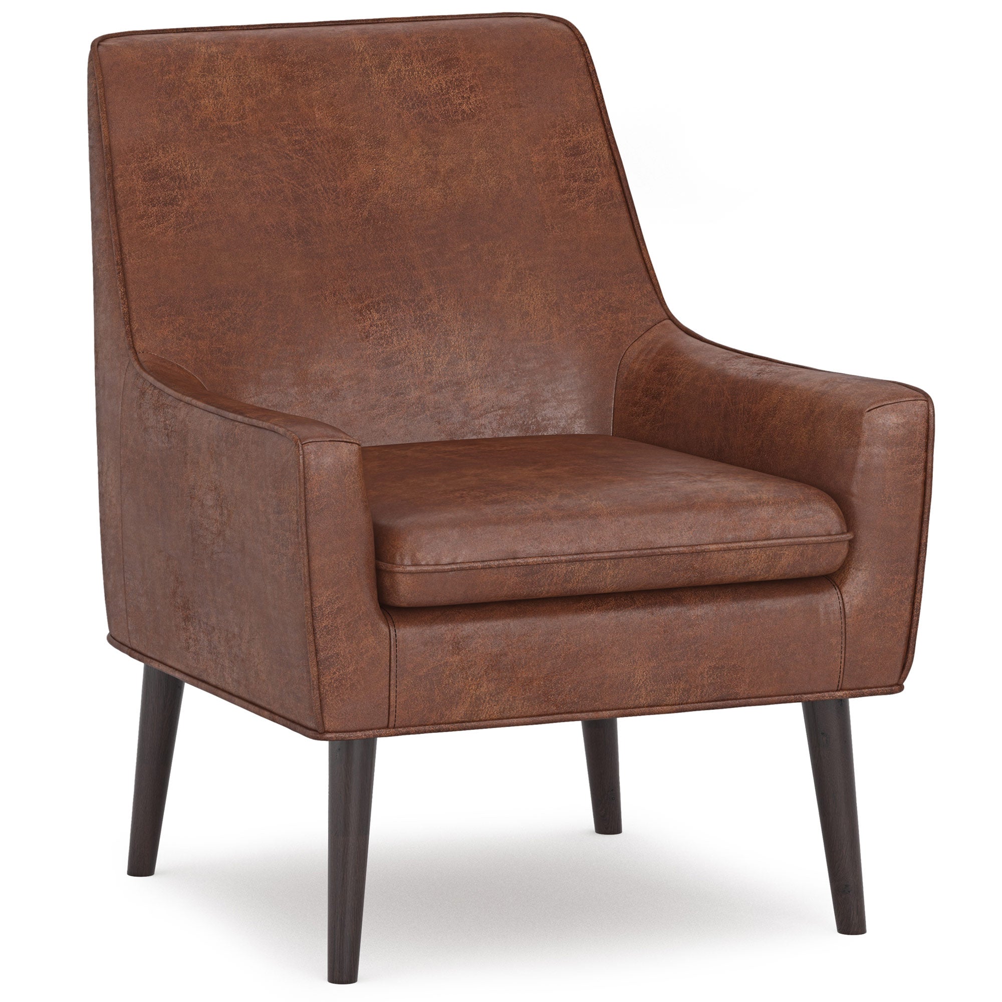 Saddle leather best sale accent chair