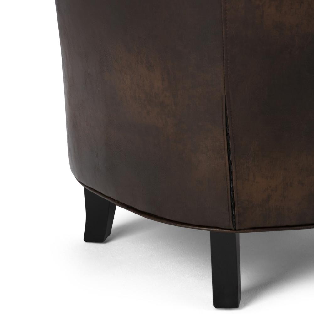 Distressed Brown Distressed Vegan Leather | Kildare Tub Chair