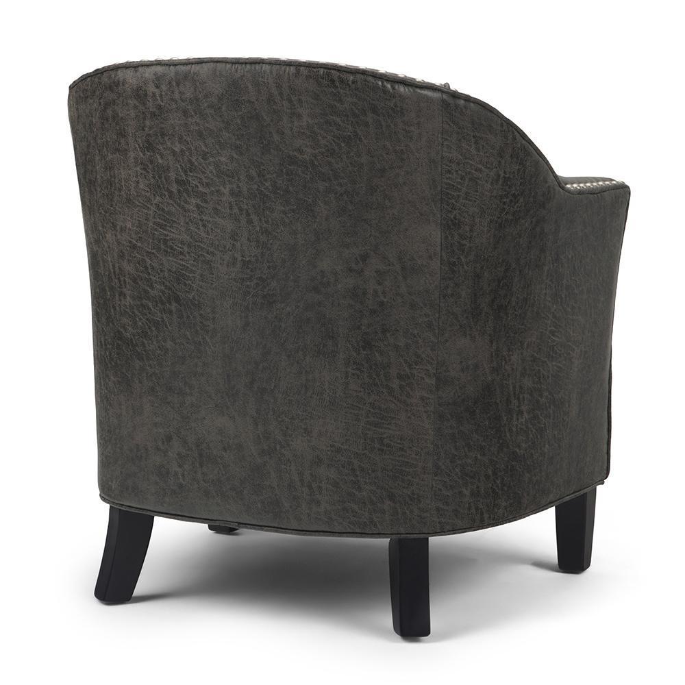 Distressed Charcoal Distressed Vegan Leather | Kildare Tub Chair