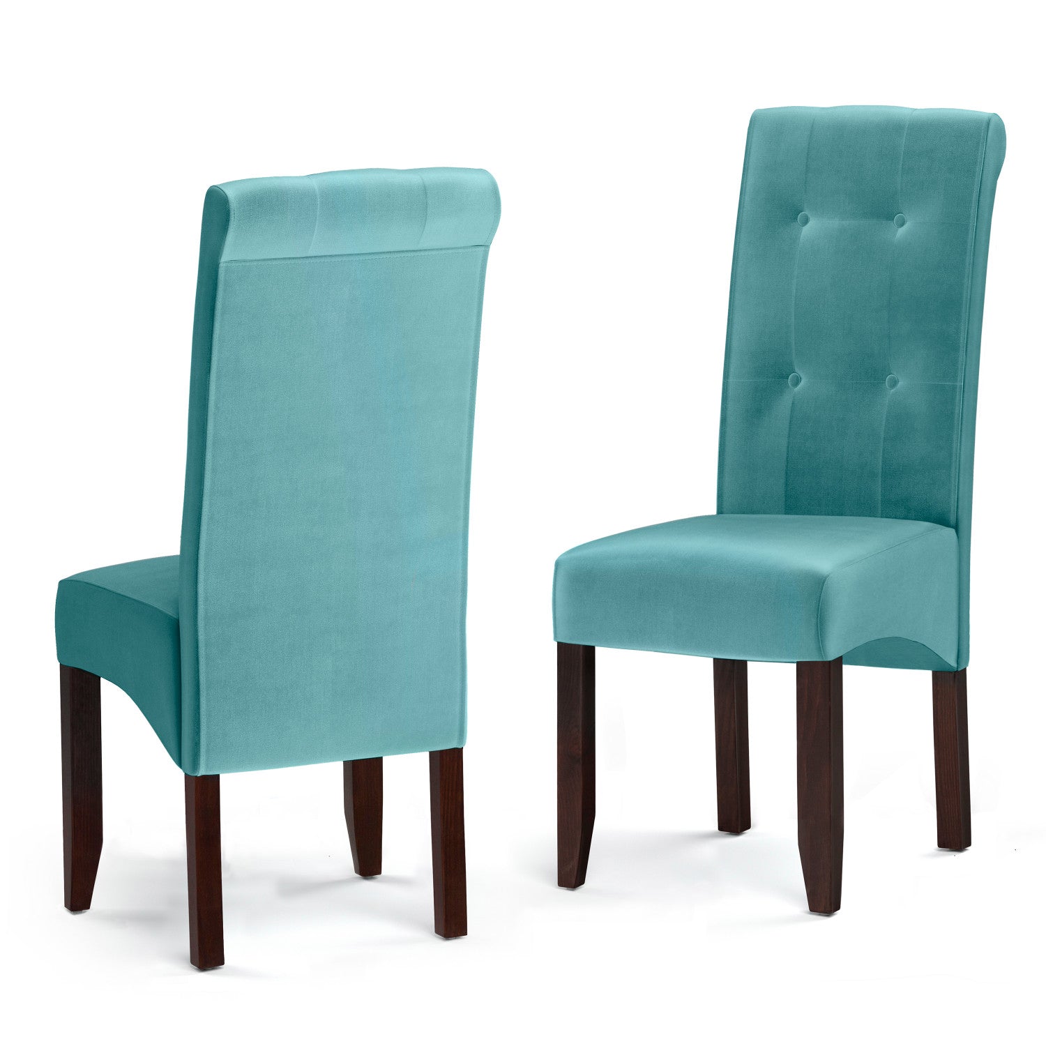 Aqua Velvet Fabric | Cosmopolitan Dining Chair in Velvet Fabric