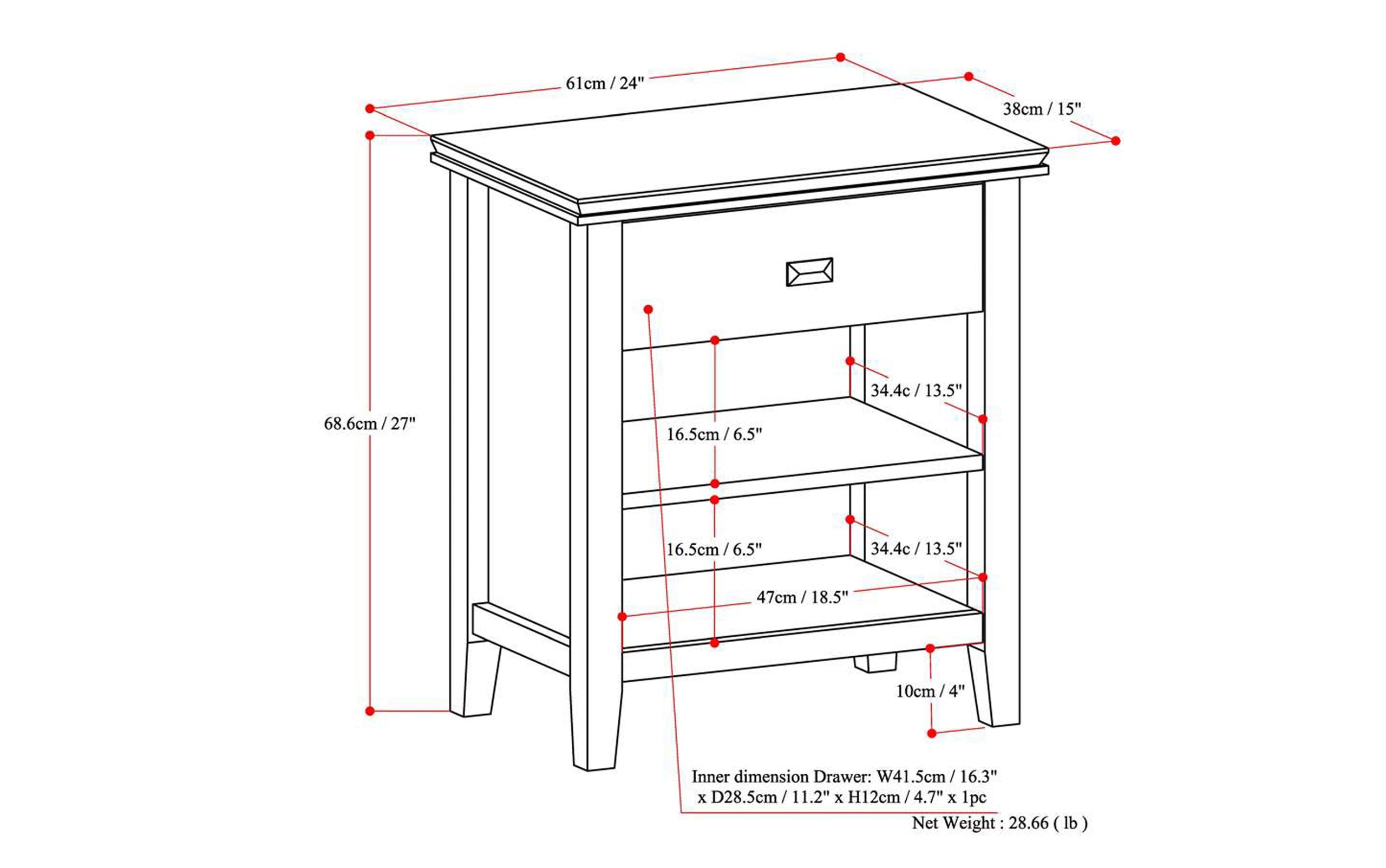 Distressed Grey | Artisan Bedside Table