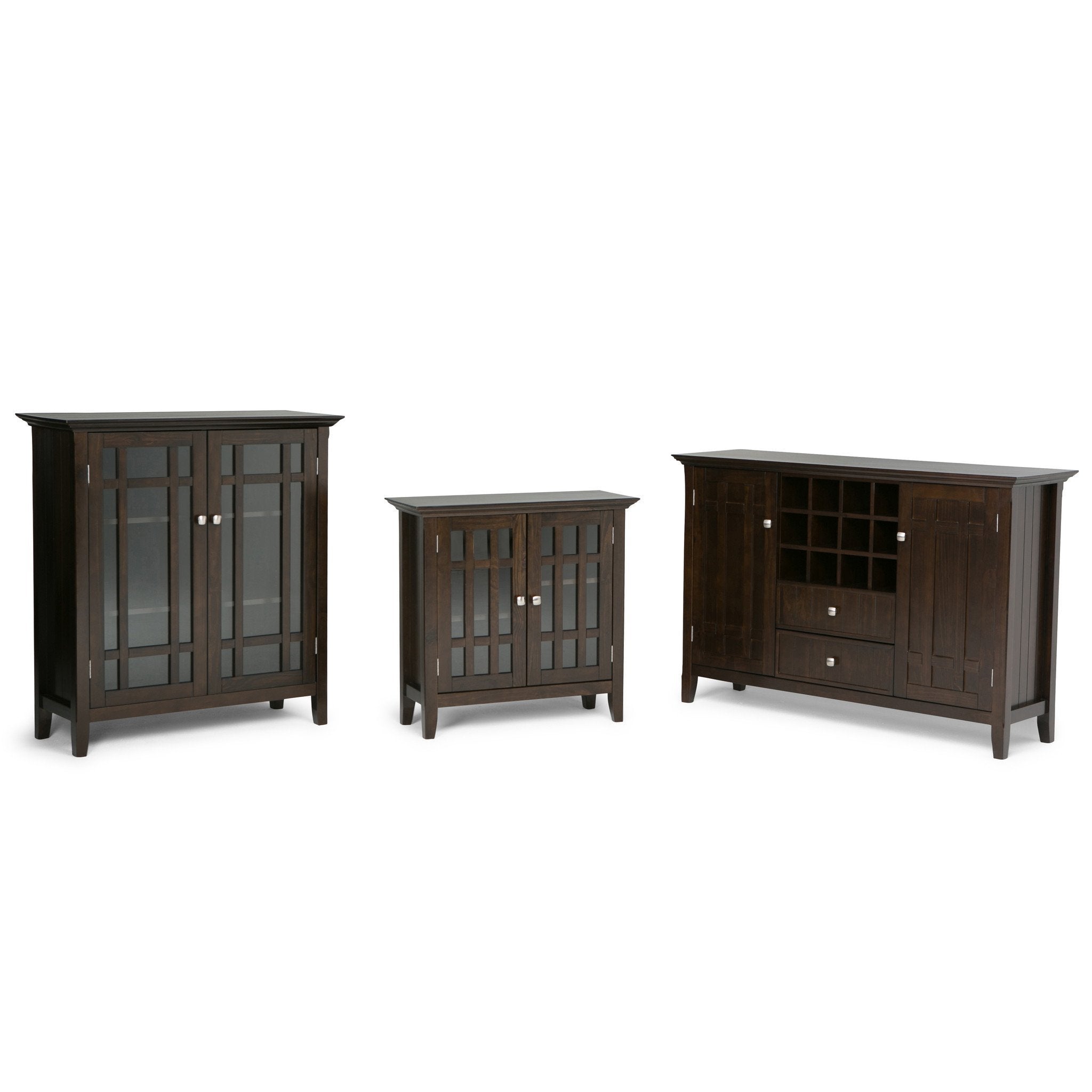 Dark Tobacco Brown Solid Wood - Pine | Bedford Tall TV Stand