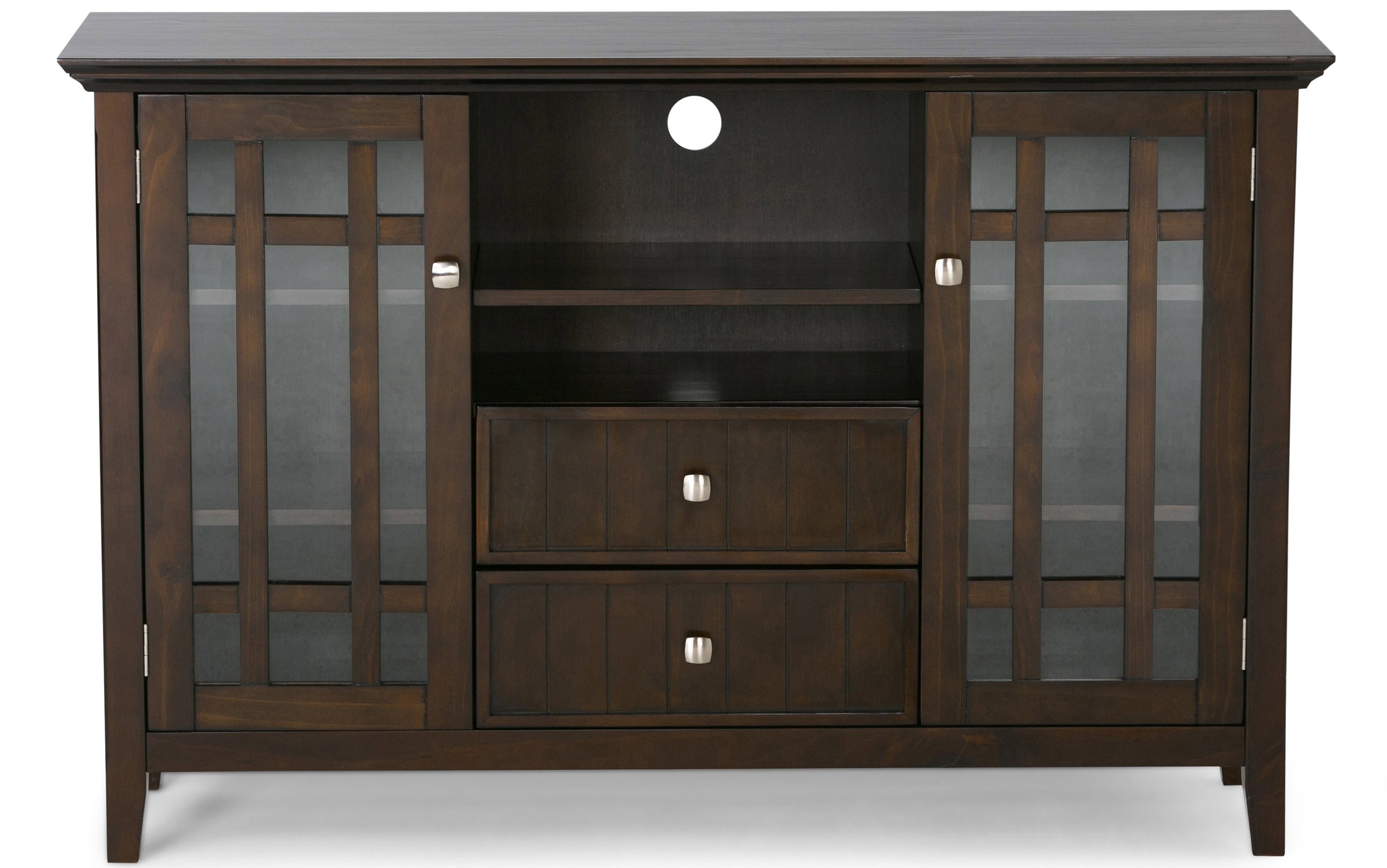 Dark Tobacco Brown Solid Wood - Pine | Bedford Tall TV Stand