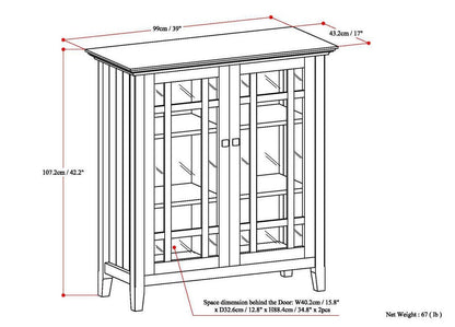 Dark Tobacco Brown | Bedford Medium Storage Cabinet