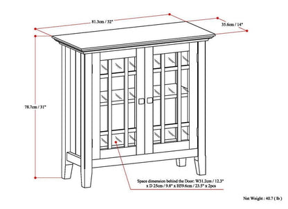 Dark Tobacco Brown | Bedford Low Storage Cabinet