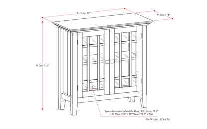 Dark Tobacco Brown | Bedford Low Storage Cabinet