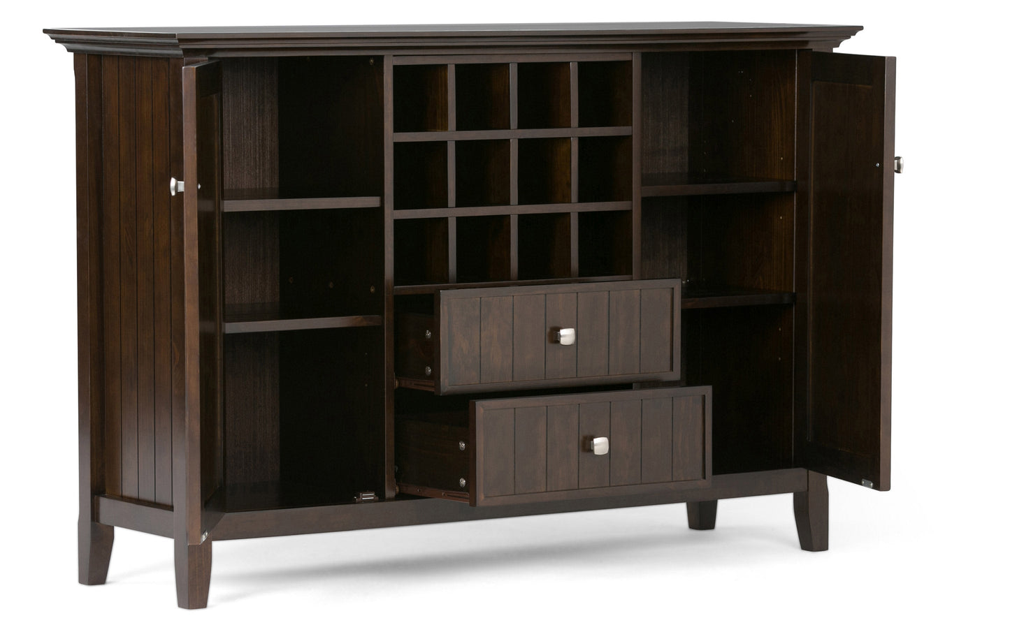 Dark Tobacco Brown | Bedford Sideboard Buffet & Winerack