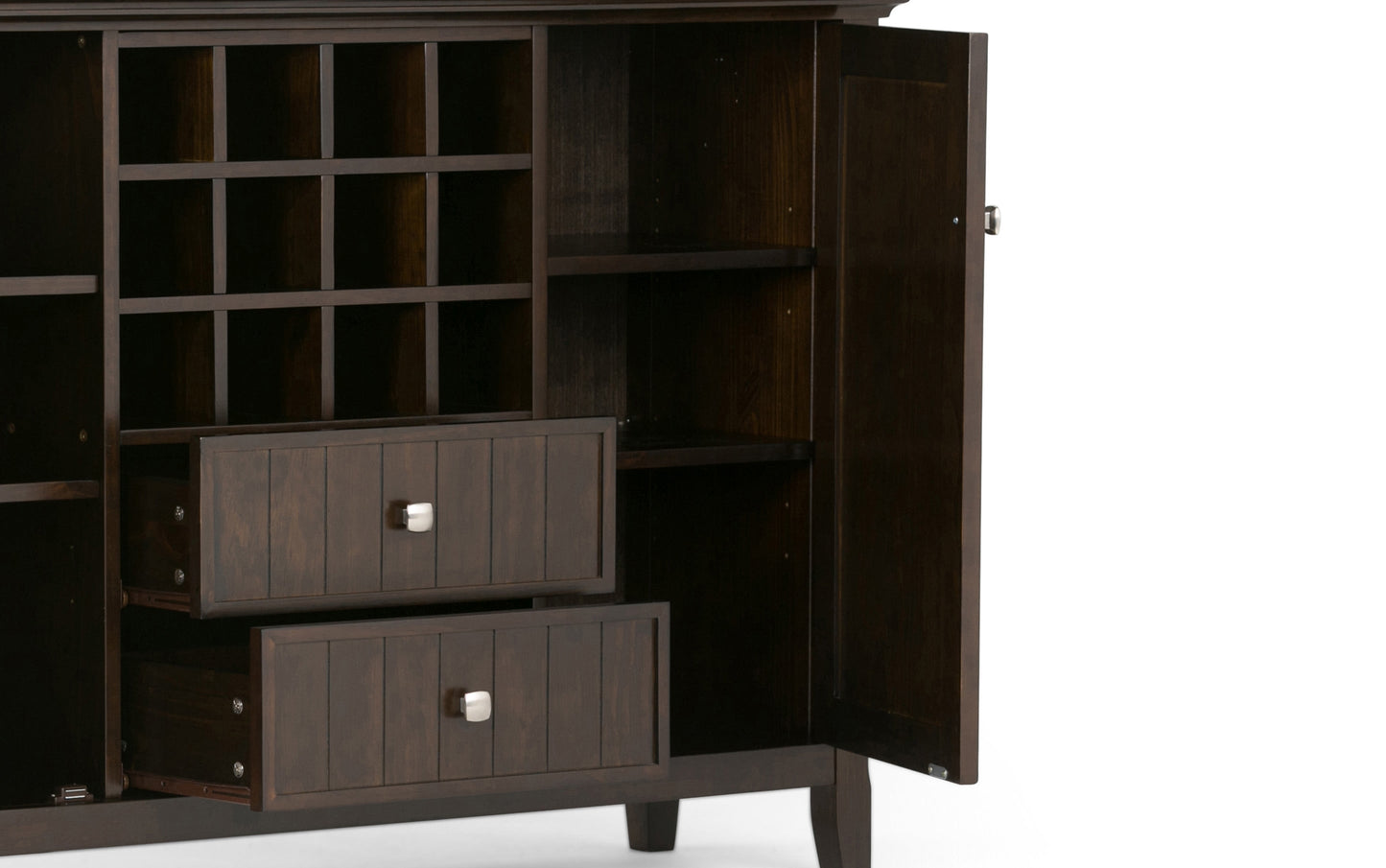 Dark Tobacco Brown | Bedford Sideboard Buffet & Winerack