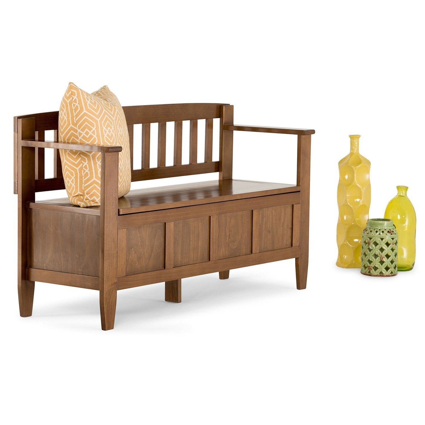 Medium Saddle Brown | Brooklyn Entryway Bench