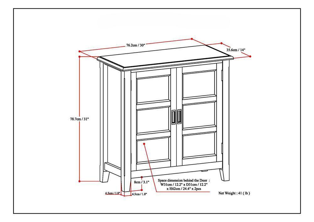 Mahogany Brown | Burlington Low Storage Cabinet