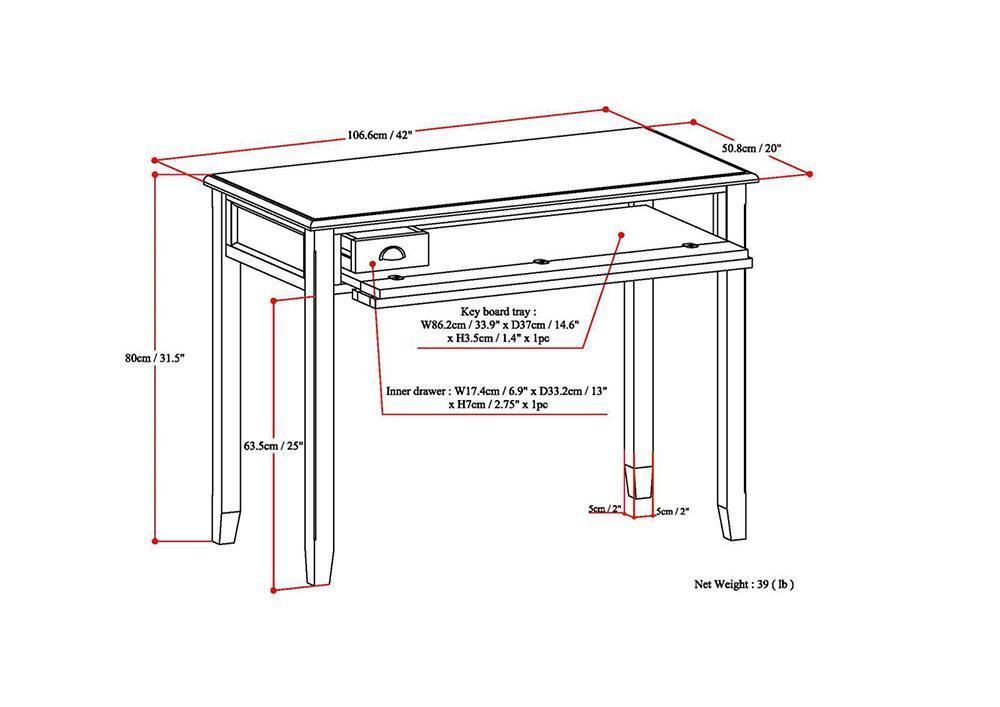 Mahogany Brown | Burlington Desk