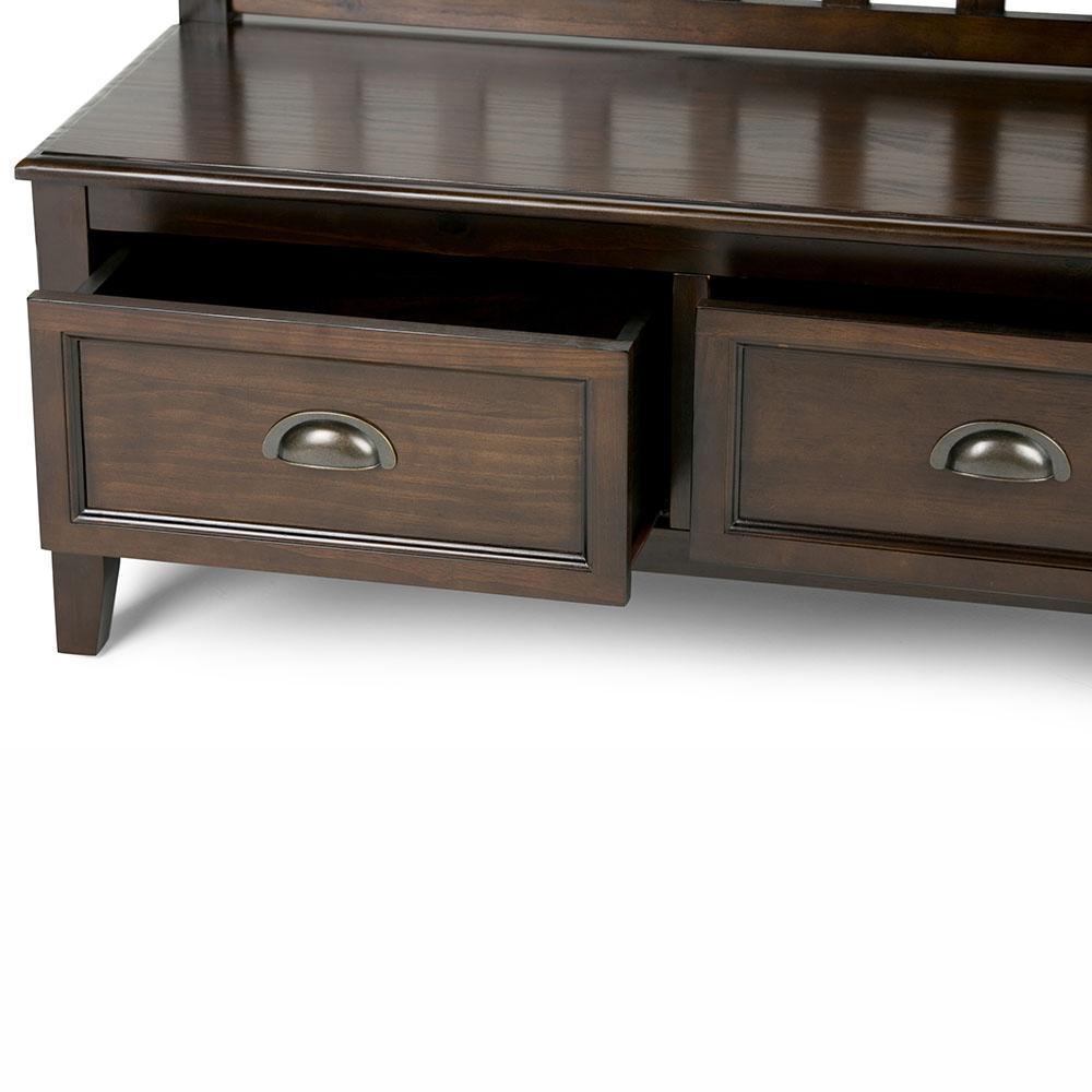 Mahogany Brown | Burlington Entryway Bench