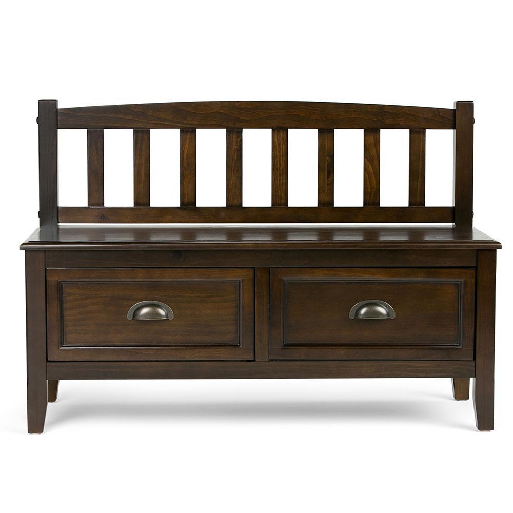 Mahogany Brown | Burlington Entryway Bench