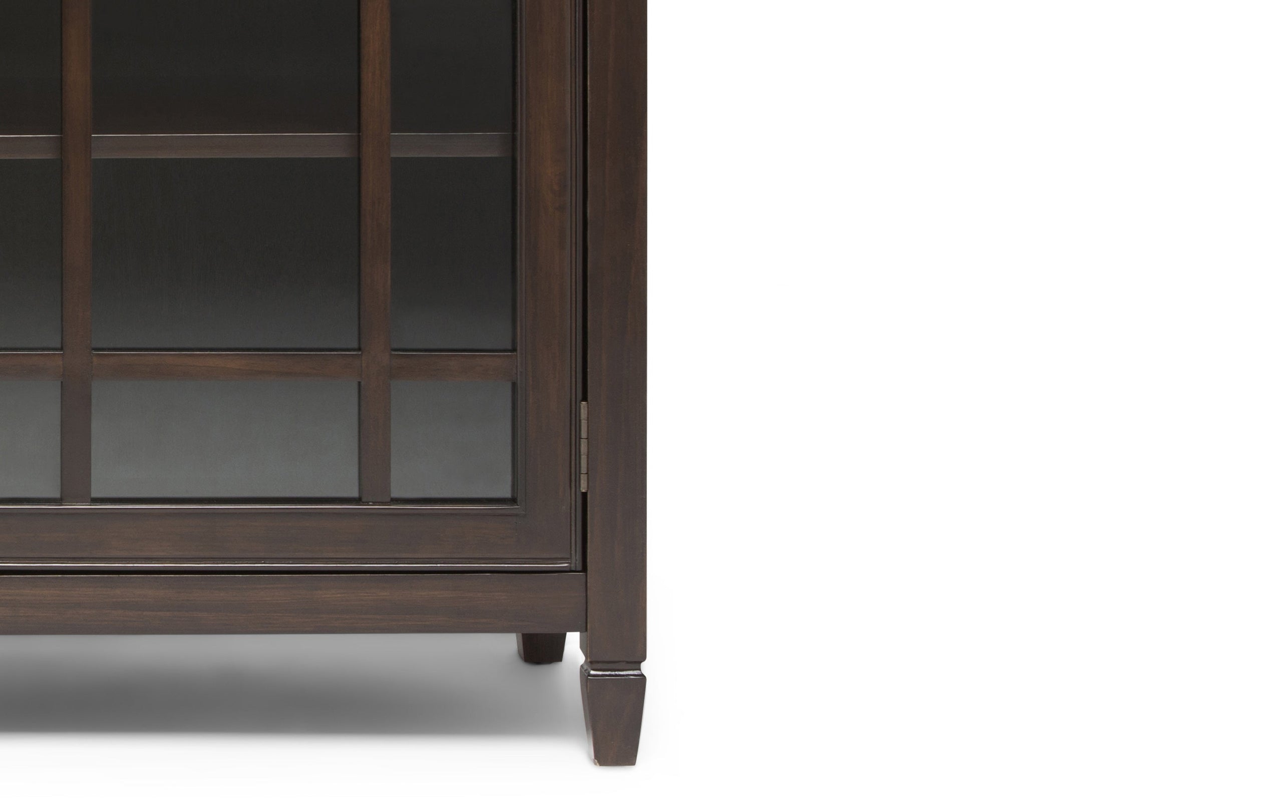 Dark Chestnut Brown | Connaught 46 x 17 x 31 inch Low Storage Cabinet in Dark Chestnut Brown