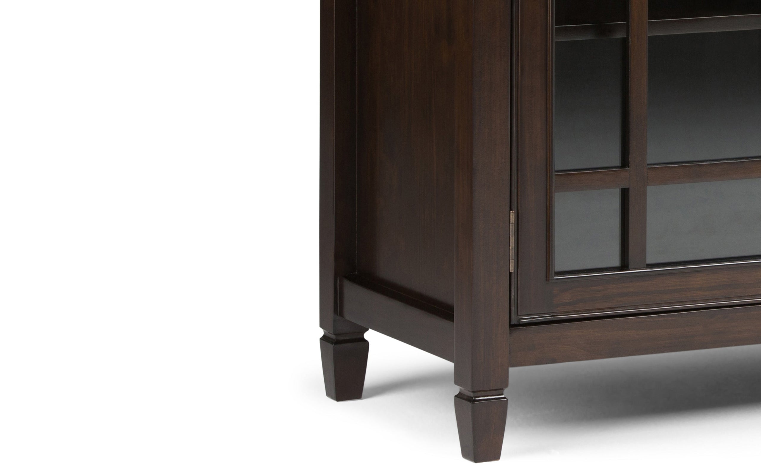 Dark Chestnut Brown | Connaught 46 x 17 x 31 inch Low Storage Cabinet in Dark Chestnut Brown