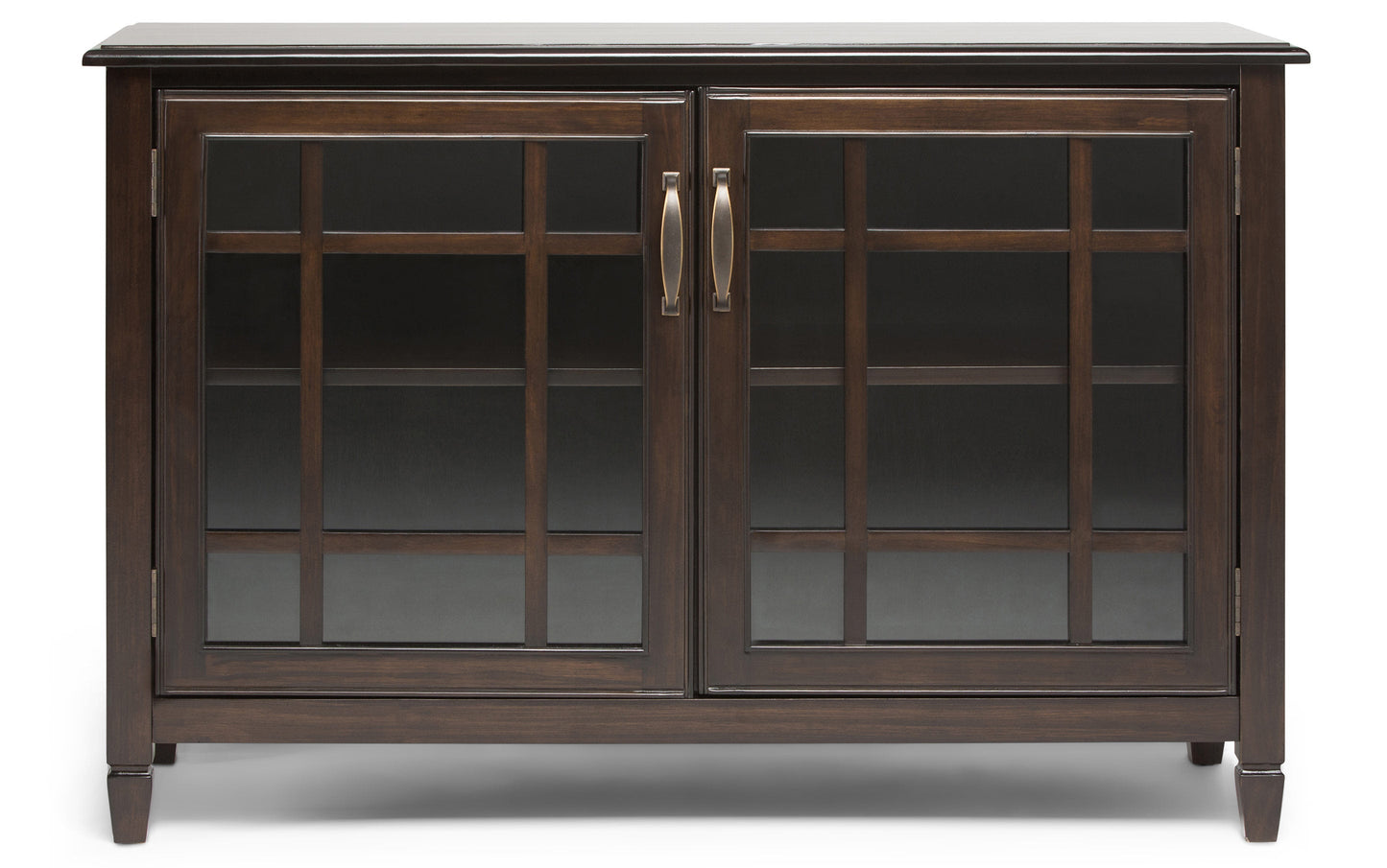 Dark Chestnut Brown | Connaught 46 x 17 x 31 inch Low Storage Cabinet in Dark Chestnut Brown