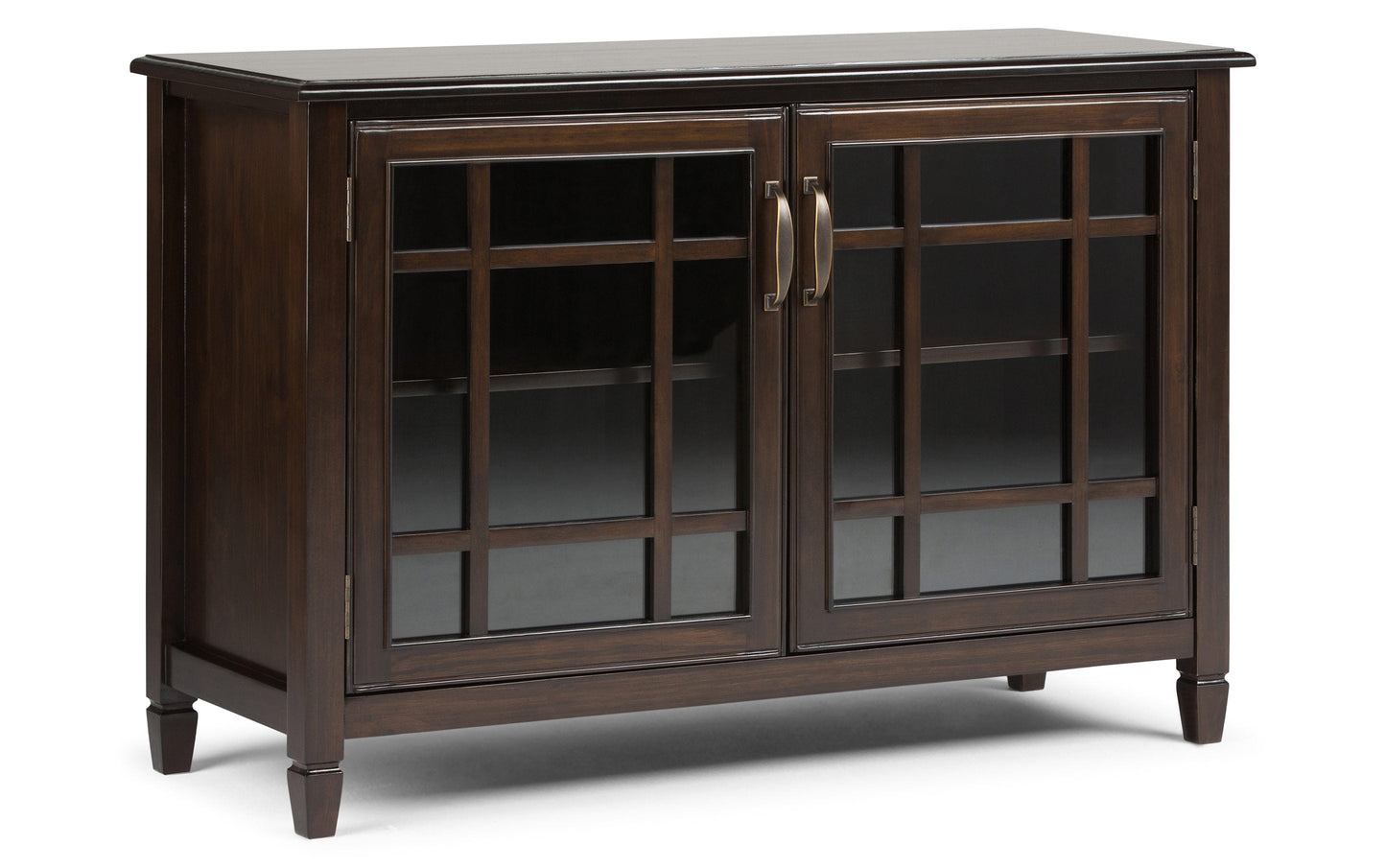 Dark Chestnut Brown | Connaught 46 x 17 x 31 inch Low Storage Cabinet in Dark Chestnut Brown