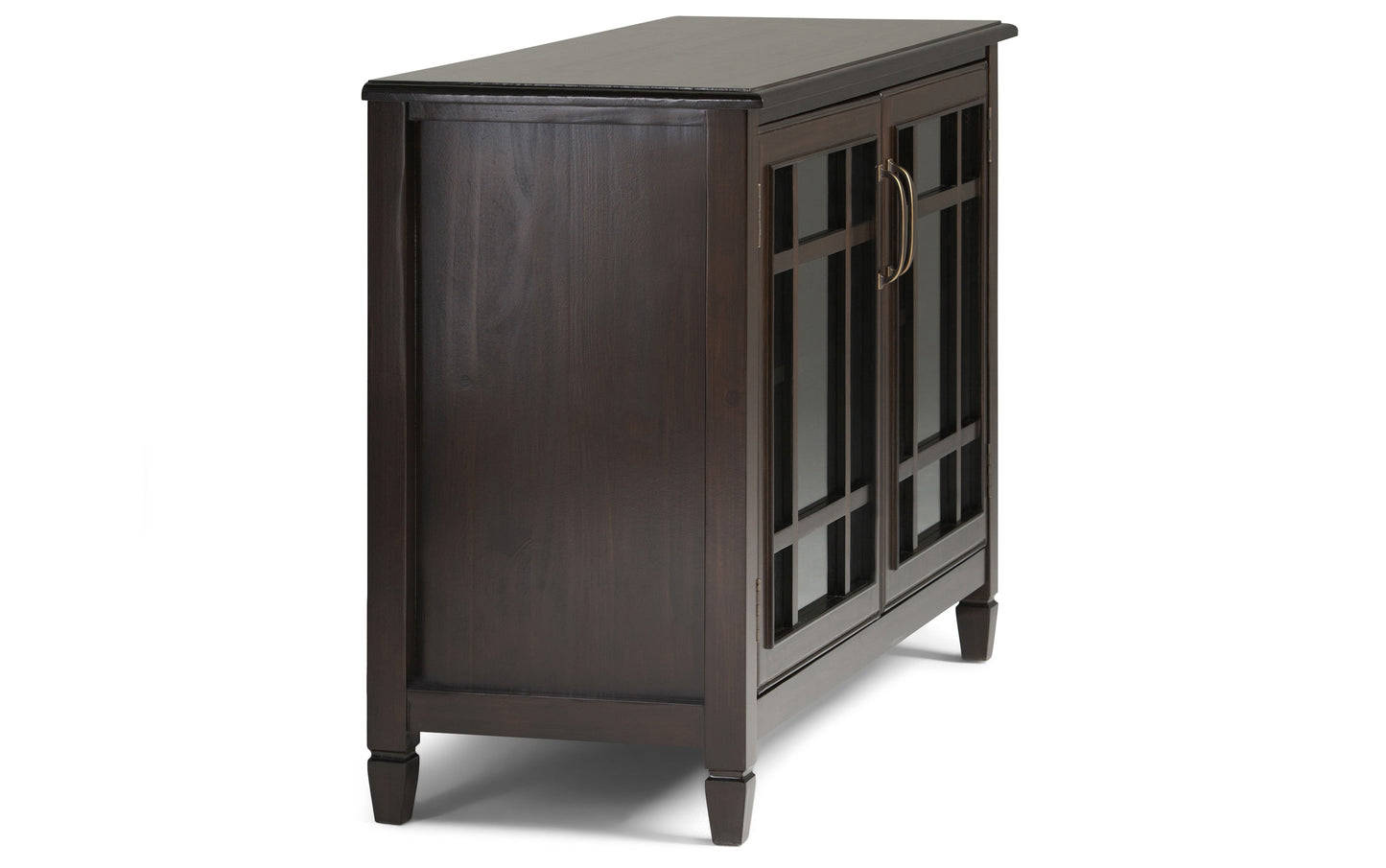 Dark Chestnut Brown | Connaught 46 x 17 x 31 inch Low Storage Cabinet in Dark Chestnut Brown