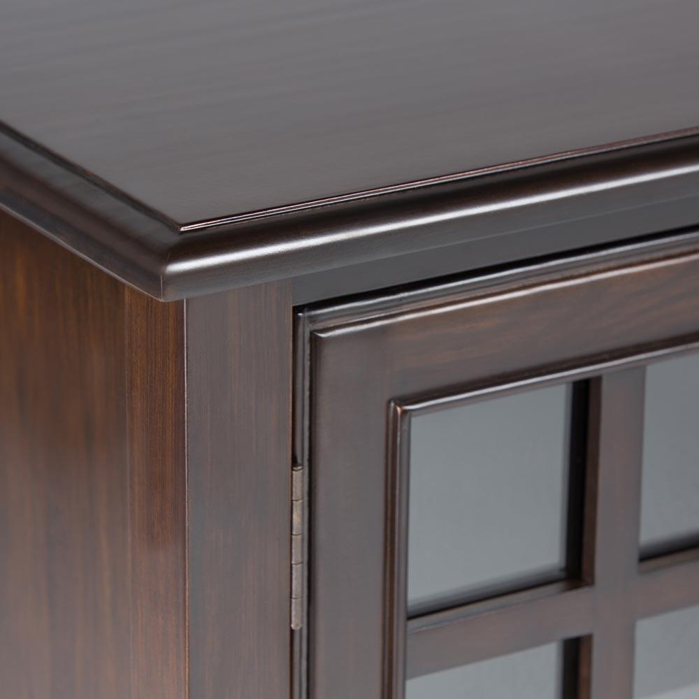 Dark Chestnut Brown Solid Wood - Pine | Connaught Tall Storage Cabinet