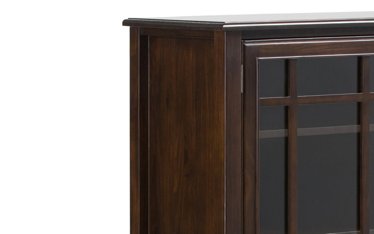 Dark Chestnut Brown Solid Wood - Pine | Connaught Tall Storage Cabinet