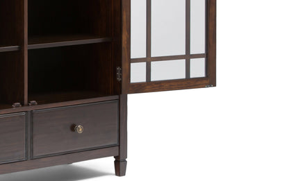 Dark Chestnut Brown Solid Wood - Pine | Connaught Tall Storage Cabinet