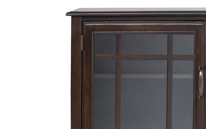 Dark Chestnut Brown Solid Wood - Pine | Connaught Tall Storage Cabinet