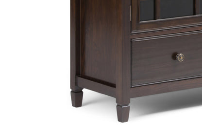 Dark Chestnut Brown Solid Wood - Pine | Connaught Tall Storage Cabinet