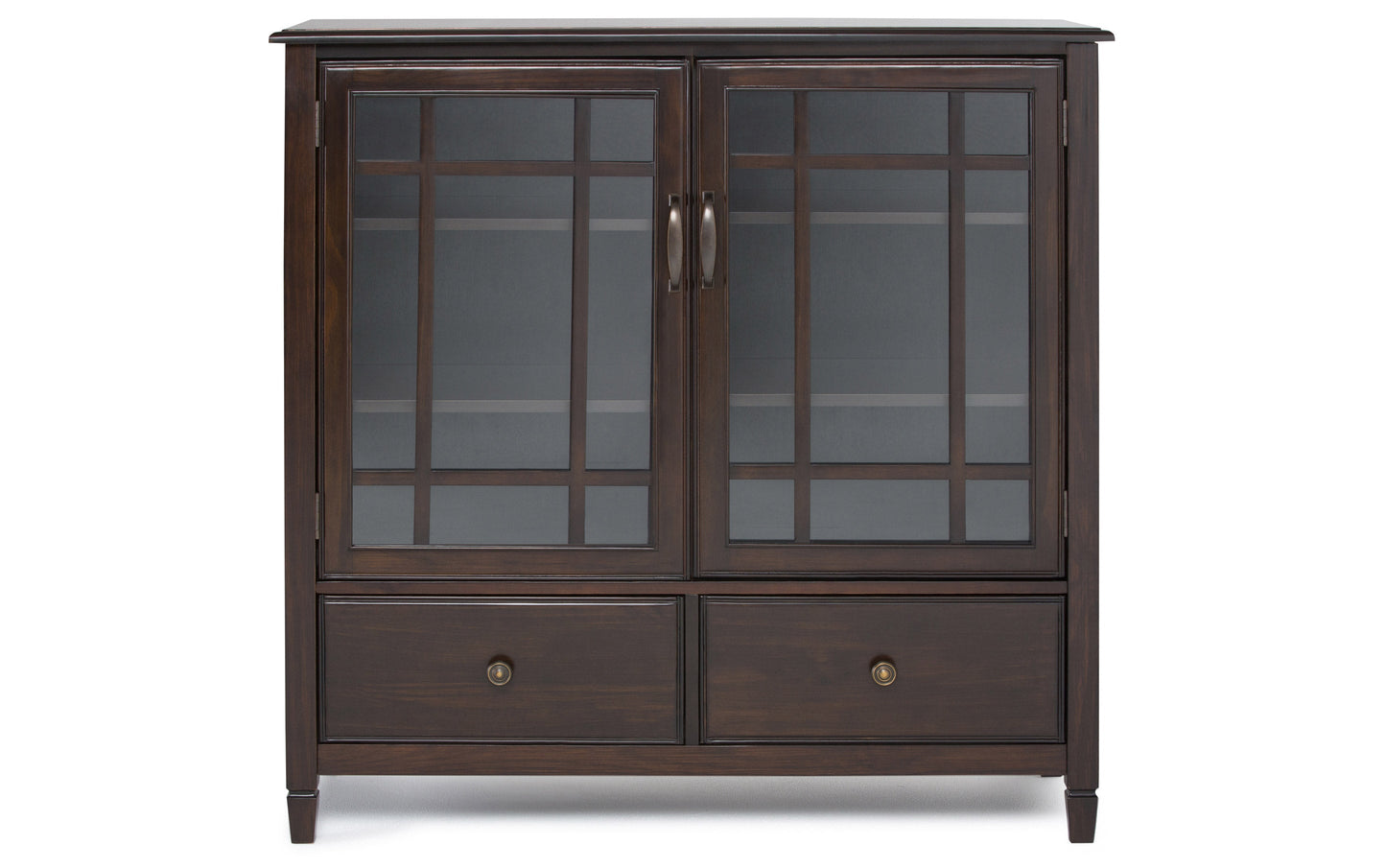 Dark Chestnut Brown Solid Wood - Pine | Connaught Tall Storage Cabinet