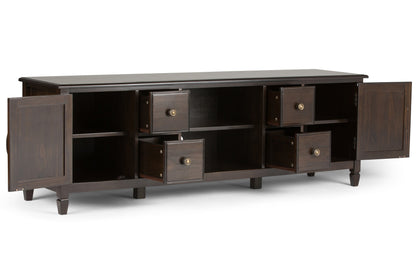 Dark Chestnut Brown | Connaught 72 x 18 x 24 inch Wide TV Stand