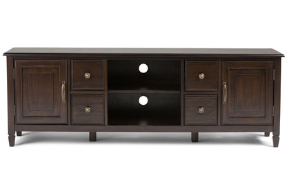 Dark Chestnut Brown | Connaught 72 x 18 x 24 inch Wide TV Stand