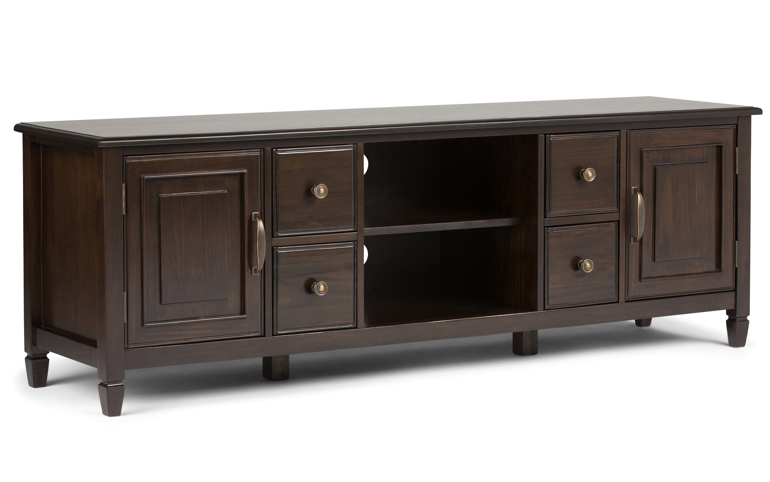 Dark Chestnut Brown | Connaught 72 x 18 x 24 inch Wide TV Stand