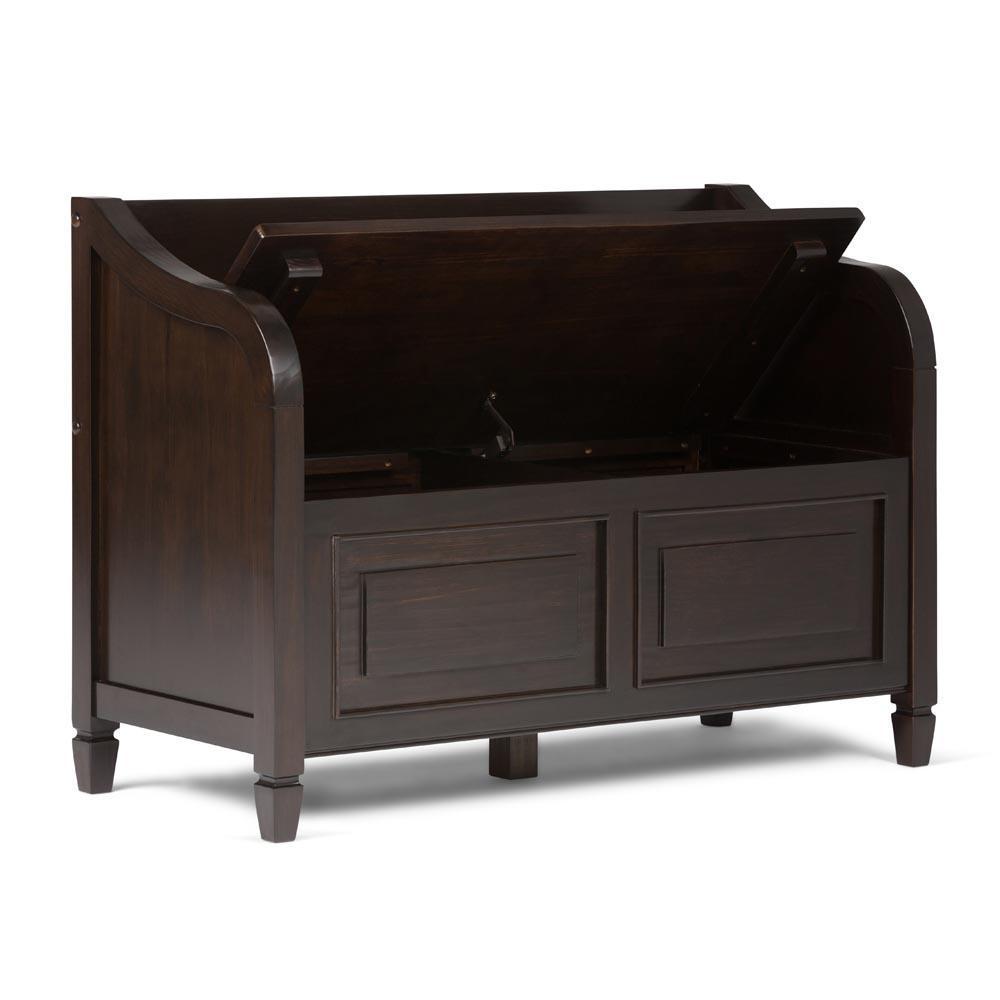 Dark Chestnut Brown | Connaught Entryway Storage Bench