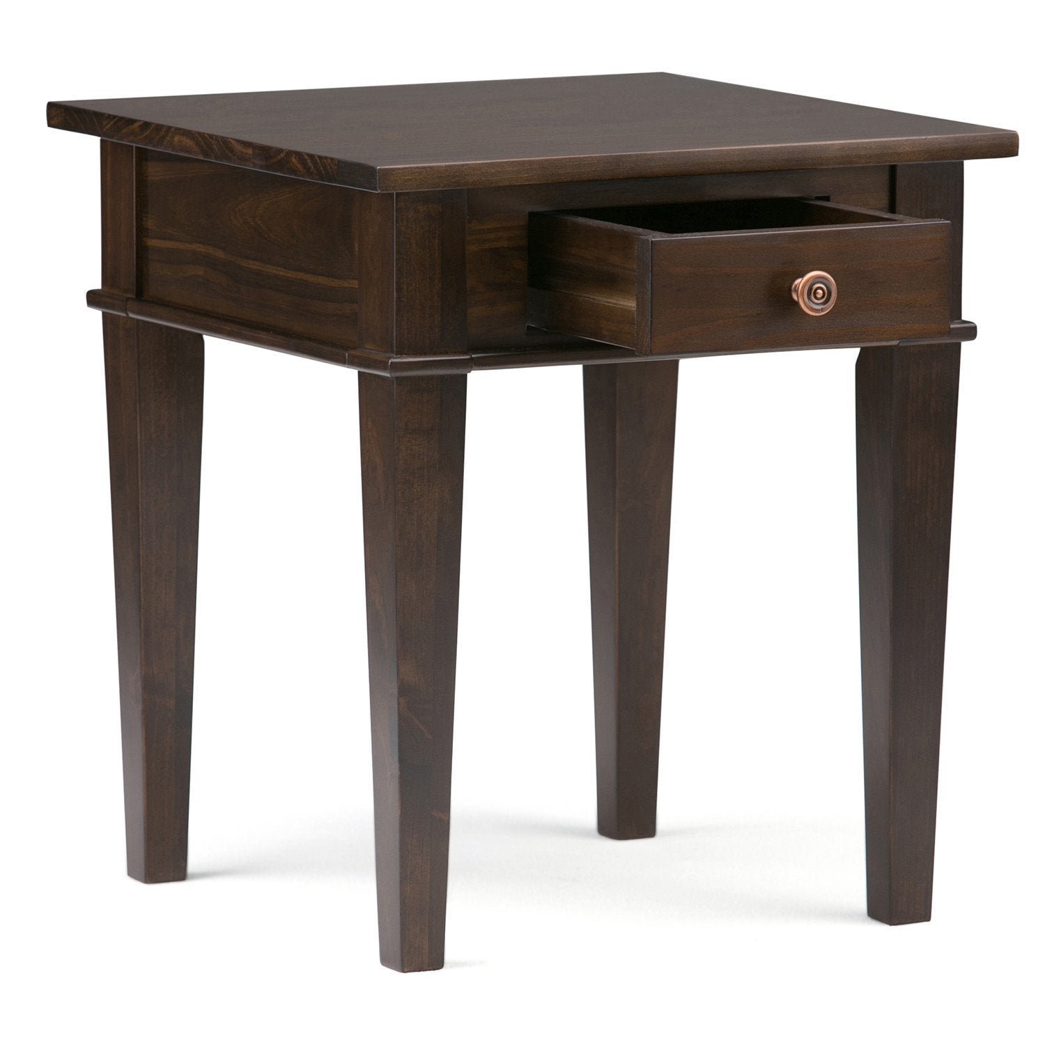 Dark Tobacco Brown | Carlton 18 inch End Side Table