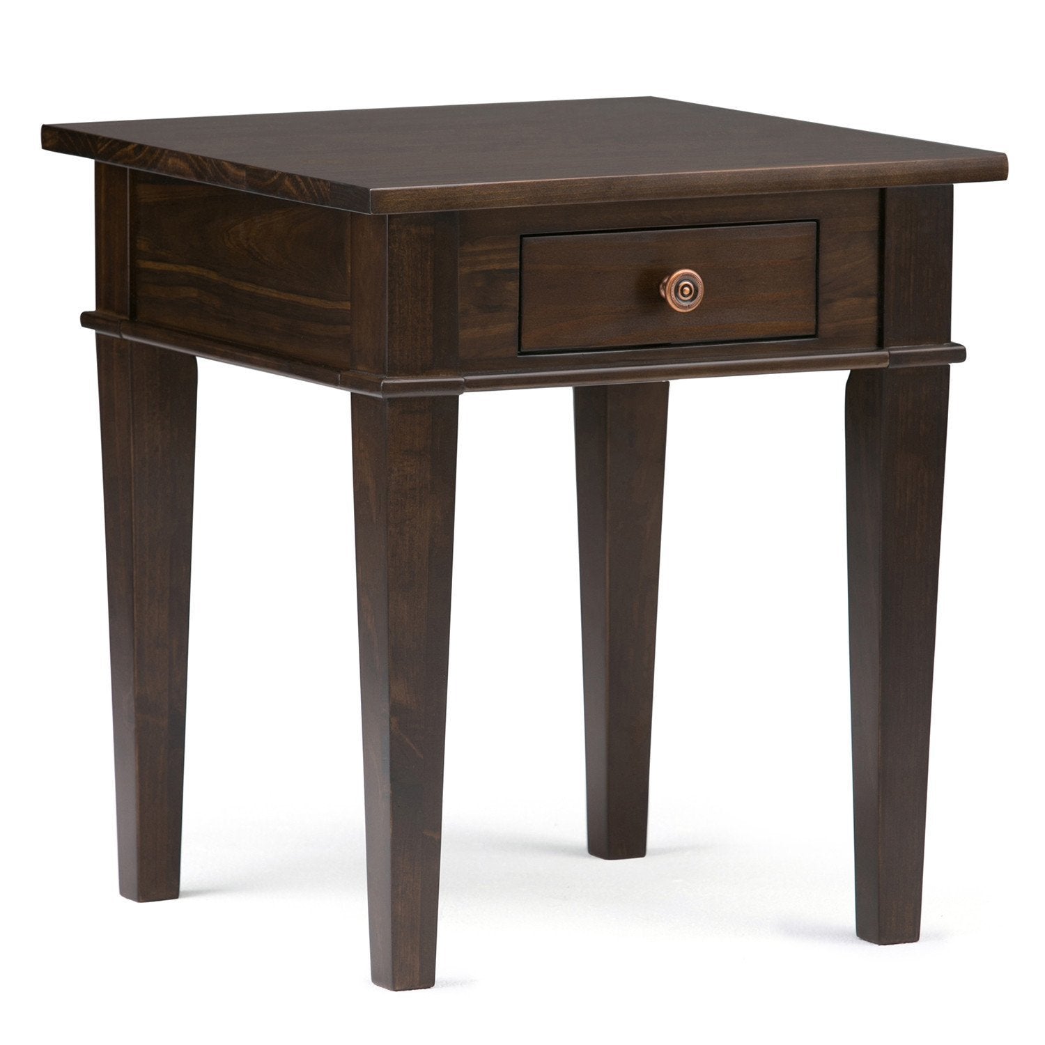 Dark Tobacco Brown | Carlton 18 inch End Side Table