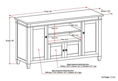 Dark Tobacco Brown | Carlton TV Stand