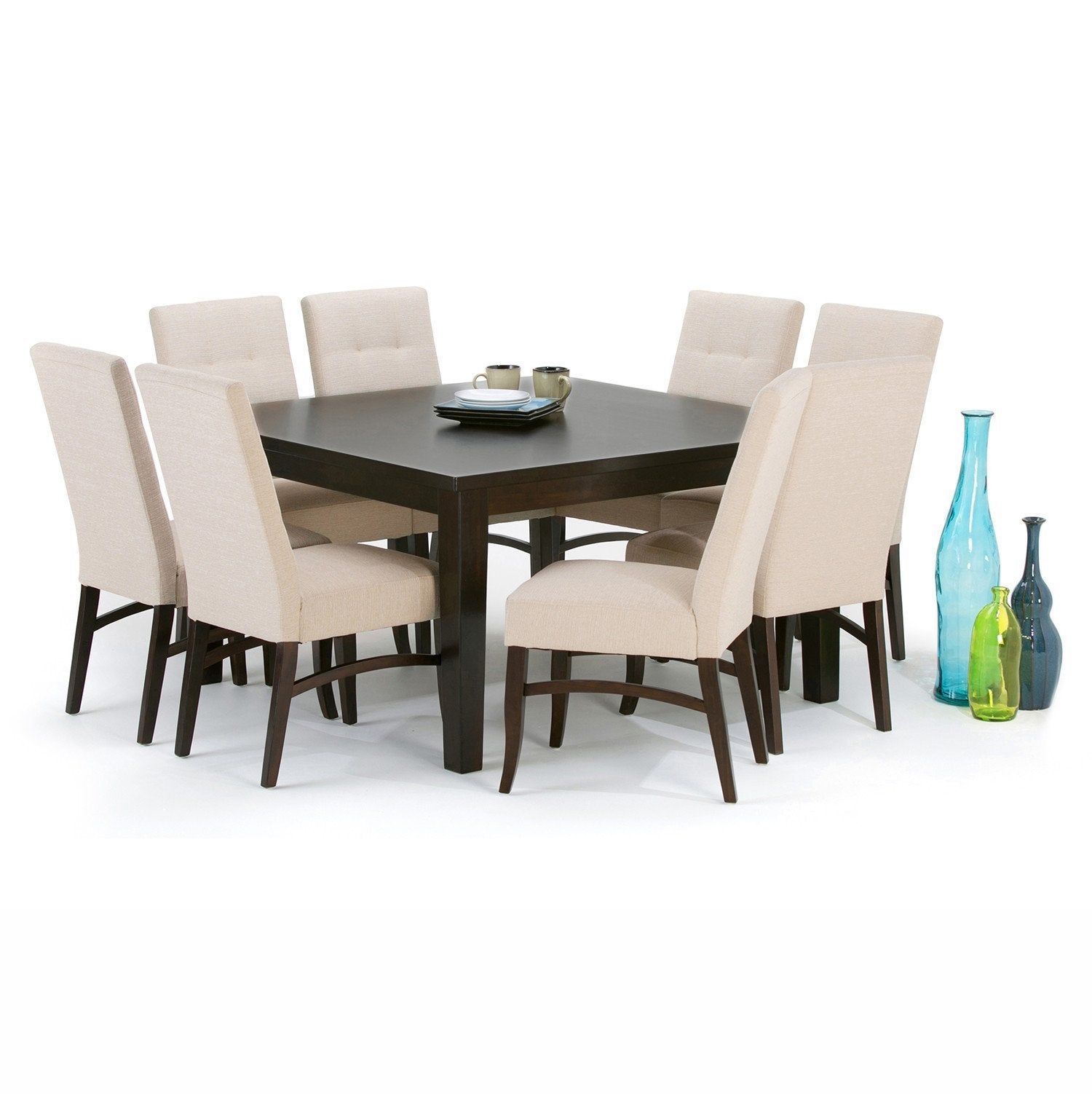 Java Brown Rubberwood | Eastwood 54 inch Square Dining Table