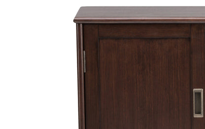 Medium Auburn Brown | Draper Mid Century 32 x 14 x 42 inch Low Storage Cabinet