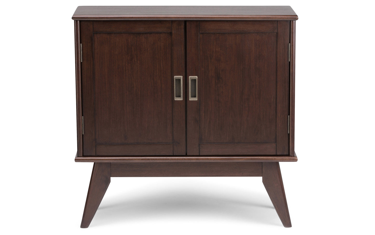 Medium Auburn Brown | Draper Mid Century 32 x 14 x 42 inch Low Storage Cabinet