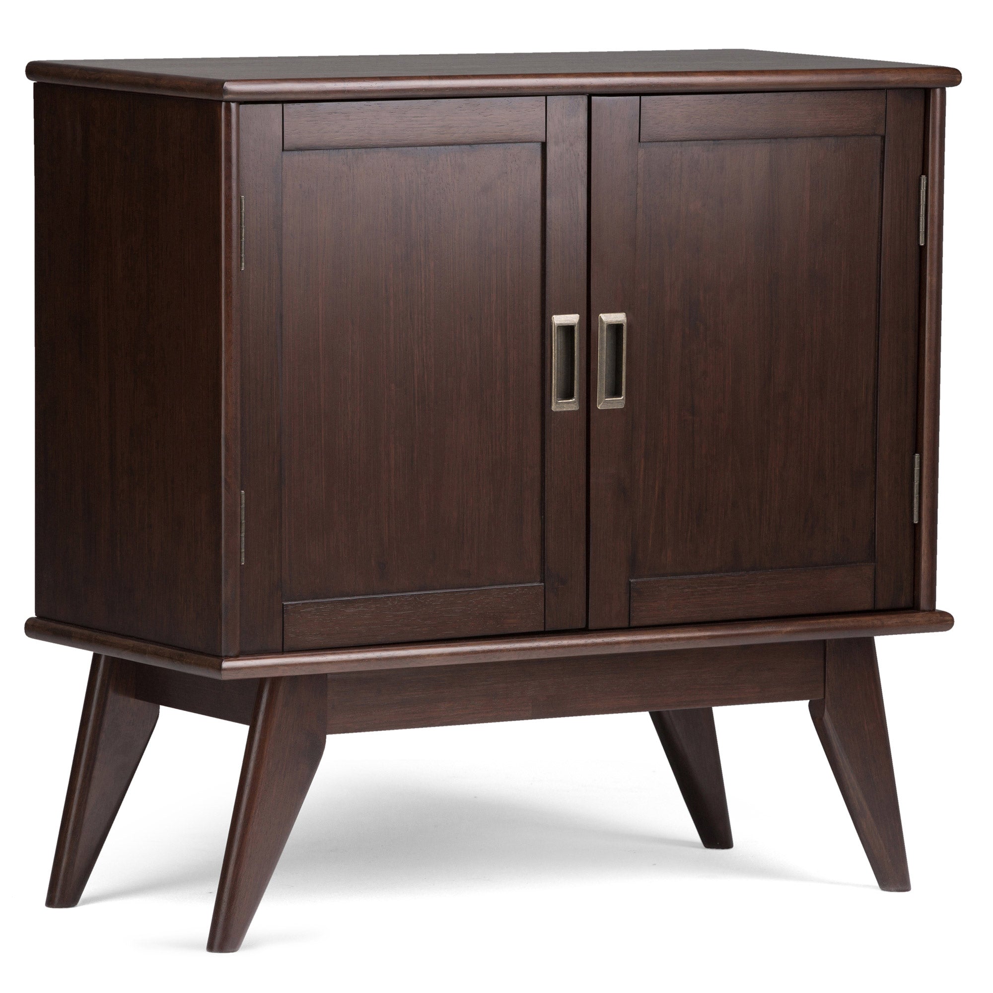 Medium Auburn Brown | Draper Mid Century 32 x 14 x 42 inch Low Storage Cabinet