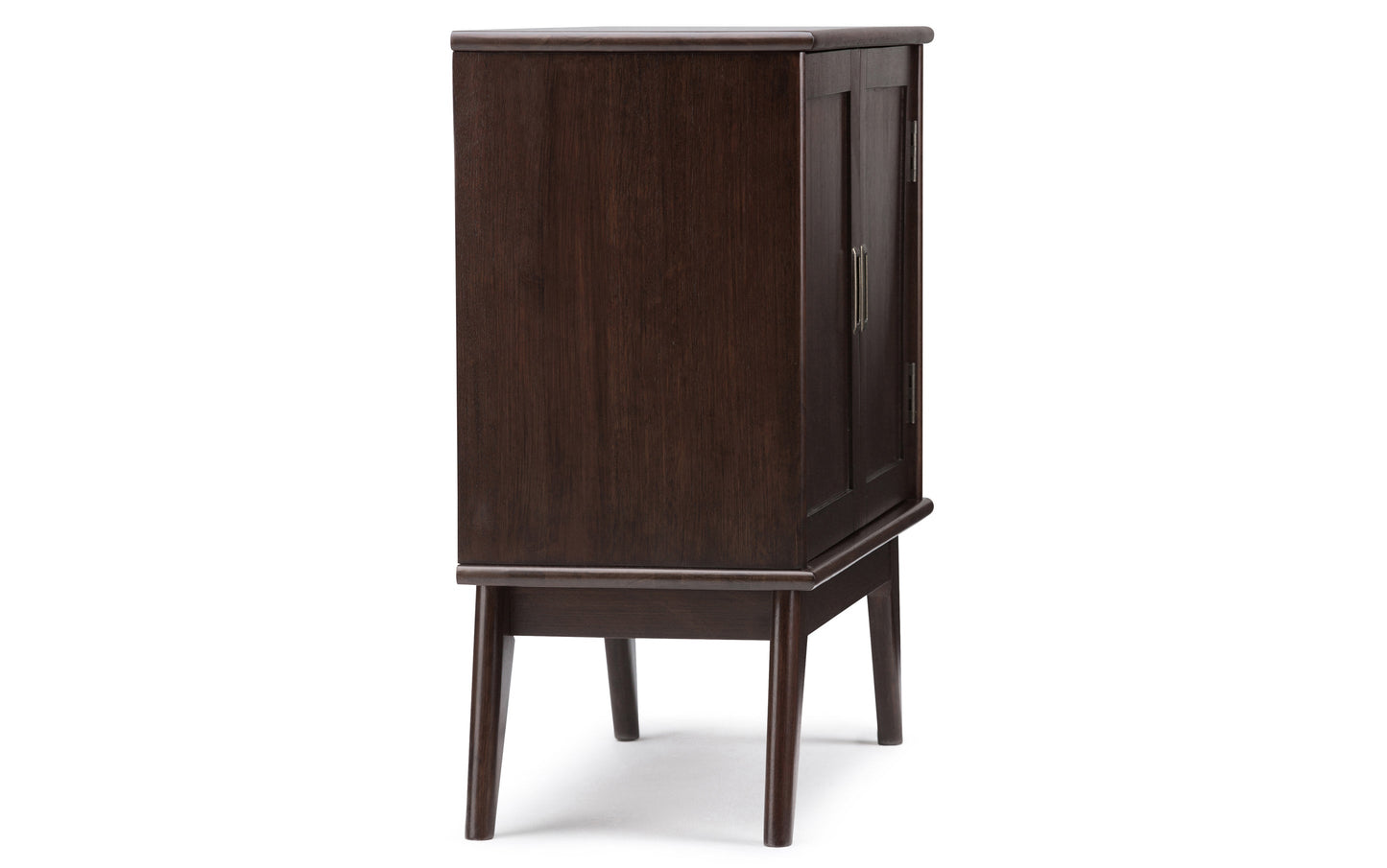 Medium Auburn Brown | Draper Mid Century 32 x 14 x 42 inch Low Storage Cabinet