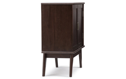 Medium Auburn Brown | Draper Mid Century 32 x 14 x 42 inch Low Storage Cabinet