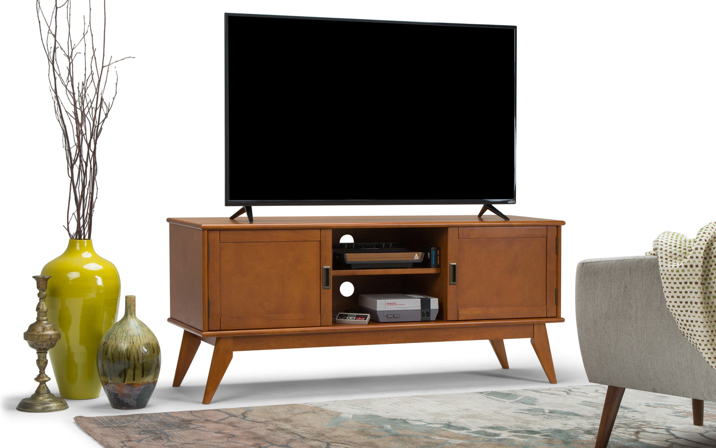 Teak Brown | Draper Mid Century Low TV Stand