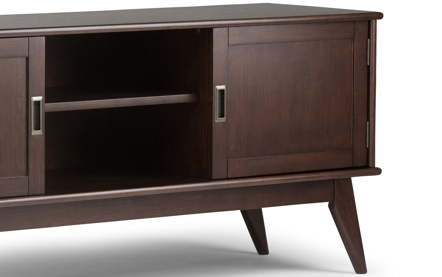 Medium Auburn Brown | Draper Mid Century Low TV Stand