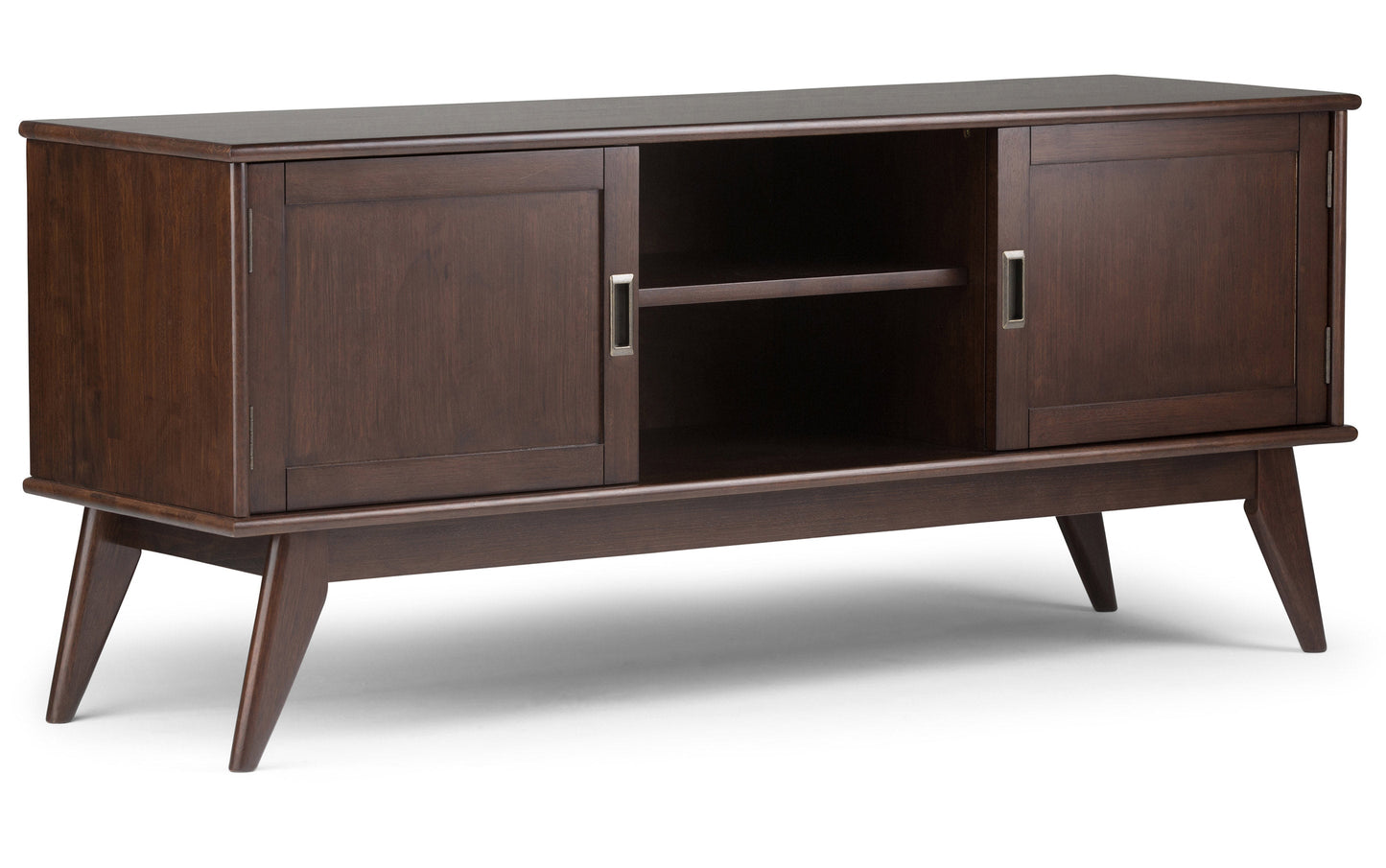 Medium Auburn Brown | Draper Mid Century Low TV Stand