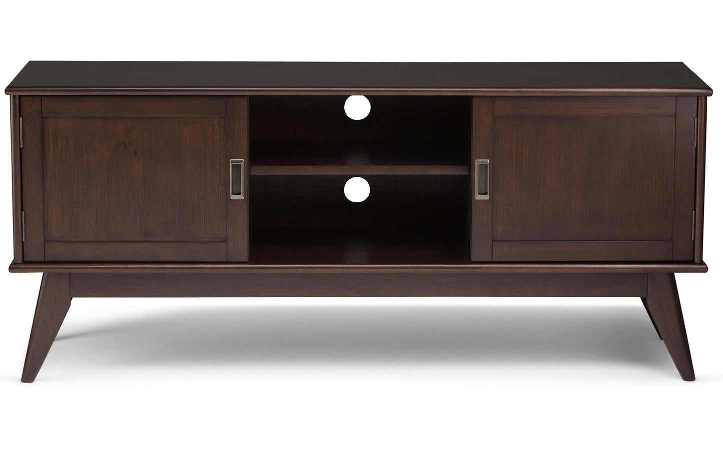 Medium Auburn Brown | Draper Mid Century Low TV Stand